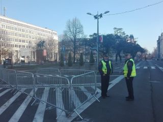 Strażnicy zabezpieczają obchody  Święta Niepodległości 