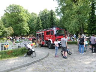 Uczestnicy rodzinnego pikniku