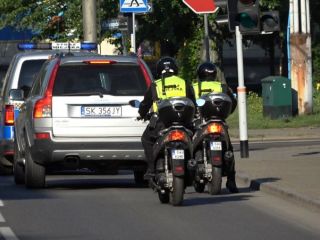 Strażnicy miejscy na dwukołowcach patrolują Katowice